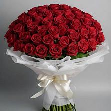Букет 101 Красная роза Блэк Мэджик в Когалыме