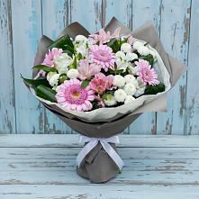 Букет цветов из:  Герберы, Альстромерии и Хризантемы в Когалыме