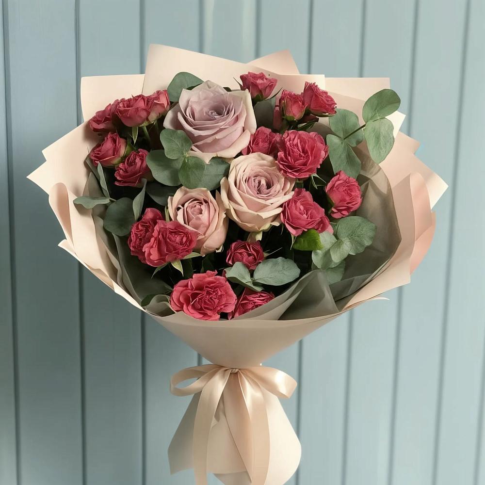 Букет цветов из: Гвоздики и Розы в Когалыме
