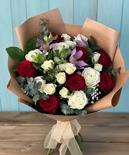 Букет цветов из:  Розы и Альстромерии в Когалыме