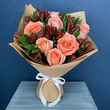 Букет цветов из:  Розы и Альстромерии в Когалыме