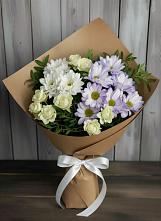 Букет цветов из:  Хризантемы и Розы #REPLACE_PRED# Когалыме