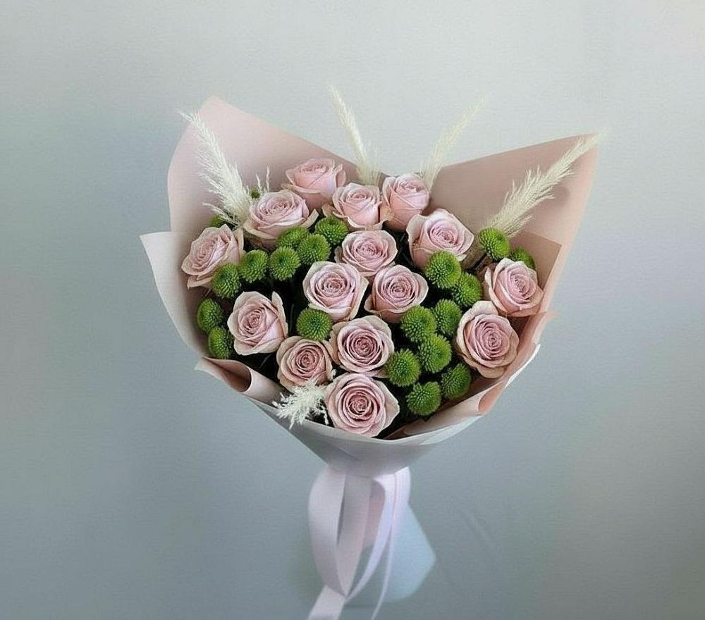 Букет цветов из: Розы и Хризантемы в Когалыме