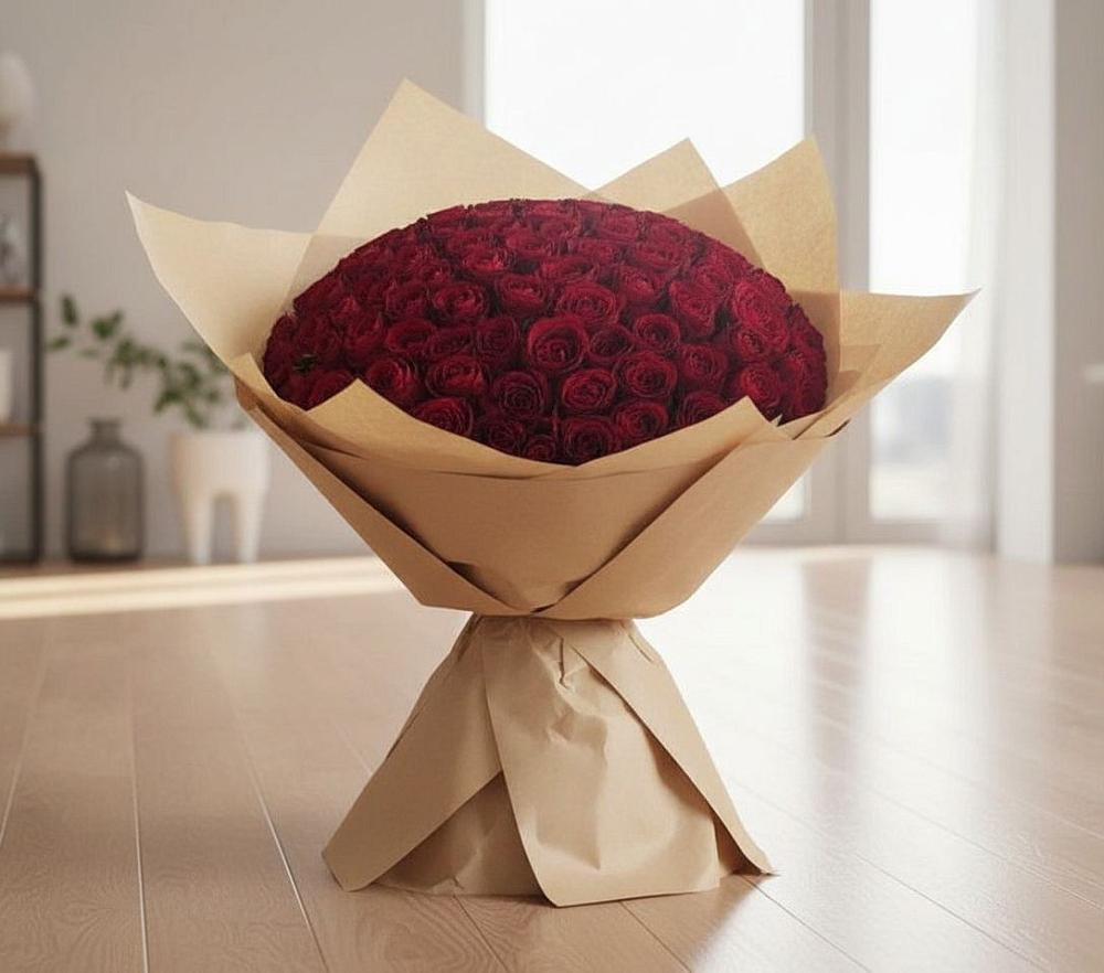 Букет 101 Красная роза в Когалыме