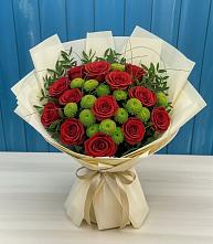 Букет цветов из:  Розы и Хризантемы #REPLACE_PRED# Когалыме