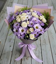 Букет цветов из:  Хризантемы и Розы в Когалыме